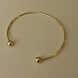 Elegant Gold-Tone Open Bangle Bracelet